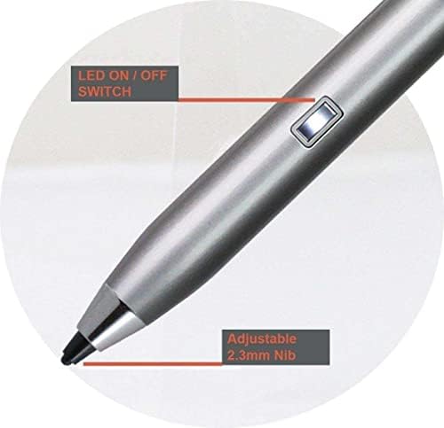 Bronel Silver Silver Poin Digital Active Stylus Pen - Компатибилен со HP ZBook Studio G9 16 Допир мобилна работна станица