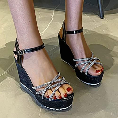 Сандали за жени во женски чевли слободно време случајни солидни дишечки сандали на отворено дебели клинови женски модни чевли жени сандали