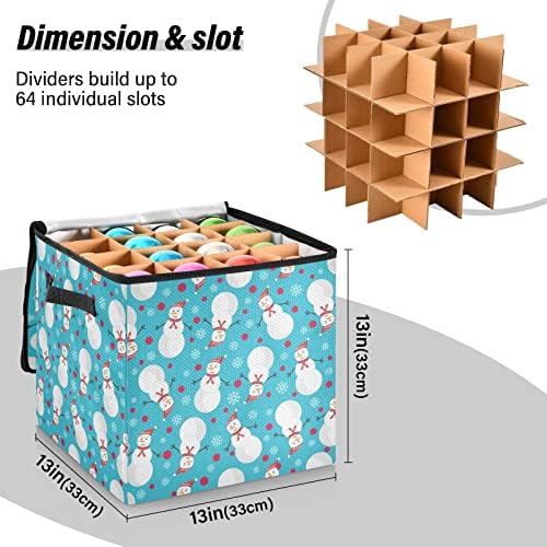 Божиќни Кутии За Украси За Снешко Складирање Божиќни Украси Контејнери За Складирање со Разделувачи за 64 Божиќни Украси Топки 3, 13