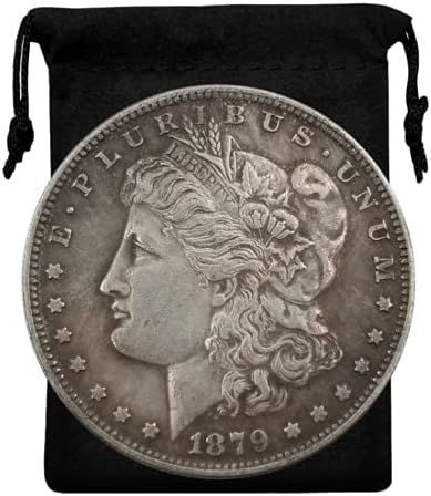 Кокрит копија 1879-Морган долар сребрен позлата со монети реплика во САД, стара оригинална сувенирска монета пред Морган, среќа колекција на