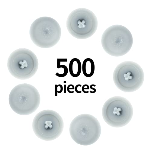 Фитуода 500 парчиња водоотпорни капачиња за завртки, пластични капаци за завртки за само-прислушување за завртки за завртки на филипс, капакот на дупката за завртки