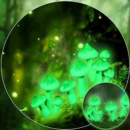 Светлечки светла од печурки минијатурни градинарски печурки отворено декор водоотпорен сјај во темниот декор на дворот за печурки за