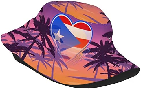 Порто Рико корпа капа Сонце капа на плажа Смешно рибарско капаче за пакувања на отворено сонце за мажи, една големина