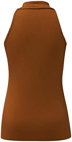 MTSDJSKF ребрести резервоари за врвови за жени за жени со кошула Хенли кошула без ракави кошула секси тенок фит блуза плус резервоарот за