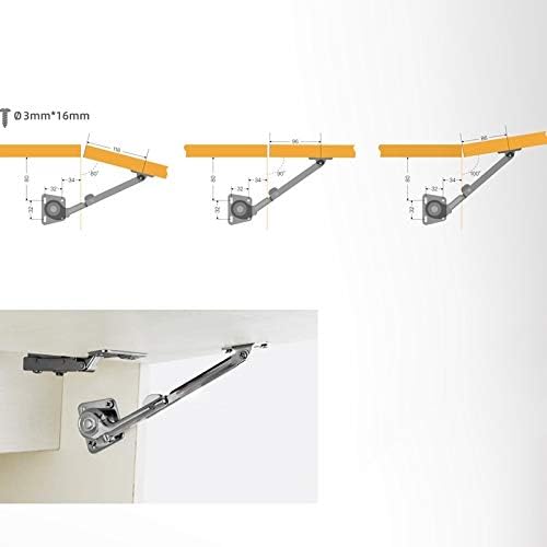 ZHYH 2pcs Поддршка Кабинетот Врата Останете Хидраулични Подигнете Капаци Поддршка Отворање Шарка Престој