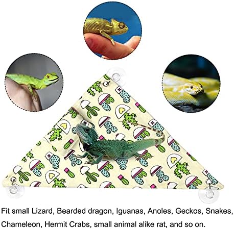 Триаголен гуштер со гуштер на влекачи, брадеста змеј, лулашка постелнина со перница за вшмукување чаша, рептил Terrarium amphibian