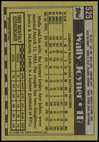 1990 Топс Бејзбол 525 Воли oyојнер Калифорнија Ангели Официјална картичка за трговија со МЛБ во близина на нане или подобра состојба