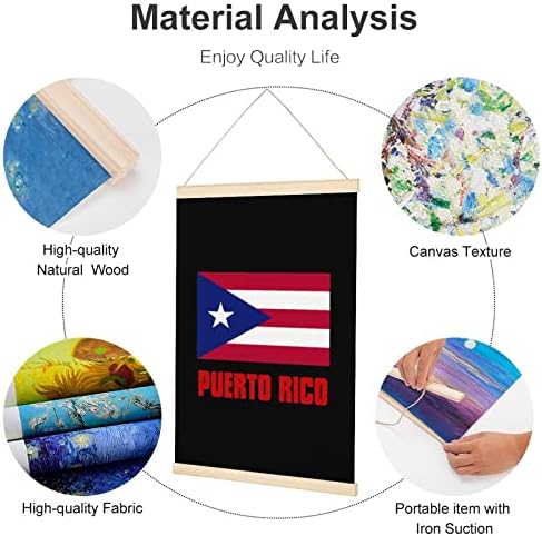 Nudquio Гордоста на знамето на Порто Рико магнетна постер рамка платно wallид што виси слики уметнички дела Фото за домашна декорација