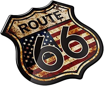 Налепница за мотоцикли од 3Д смола нас Историски налепници на рутата 66 се вклопуваат за Харли Турненг Електра Глид Ултра Роуд Крал