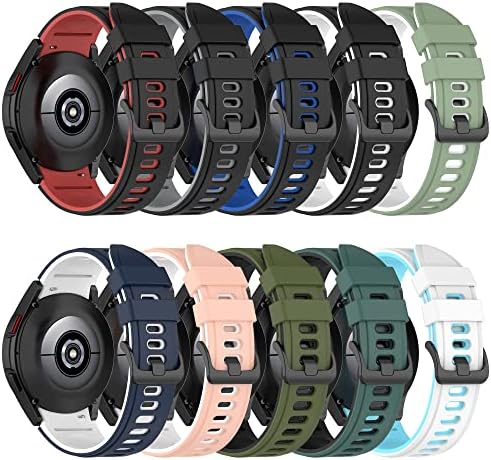TTUCFA 20мм без празнини Официјални паметни часовници за Samsung Galaxy Watch 4 Classic 46 42mm/Watch4 44 44 44 44 44 мм силиконски нараквици