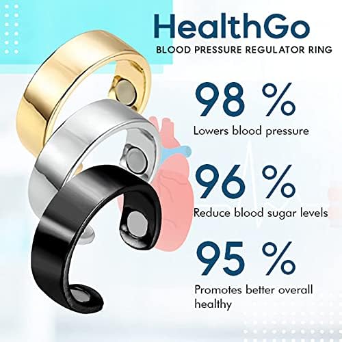 Znvwki Здравјего Регулатор на крвен притисок прстен, прстен за контрола на шеќер во крвта, прстен за контрола на гликоза во крвта, магнетски лимфни детокс прстени Губе