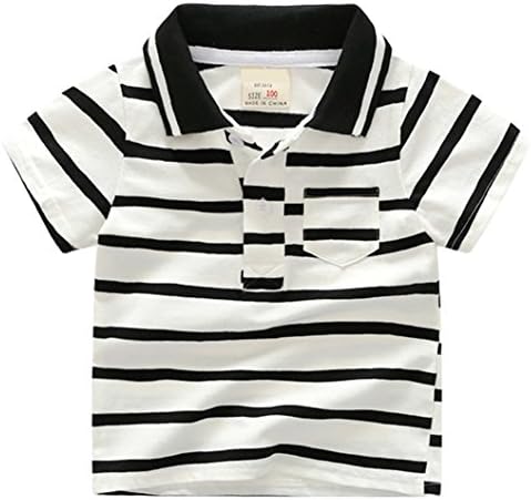 Ауласе детски момчиња облека Пике Поло кошула Обичен летен памучен врв со предниот џеб