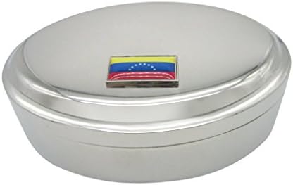 Киола Дизајнира Тенко Гранично Знаме На Венецуела Приврзок Овална Ситница Кутија За Накит