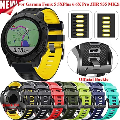 Wcebck Watchband за Garmin Феникс 7 7X 6 7X 3HR 3HR 935 Silуро Силиконски Бенд Феникс6 Феникс5 Часовник Easyfit Рачен Ремен 22/26mm