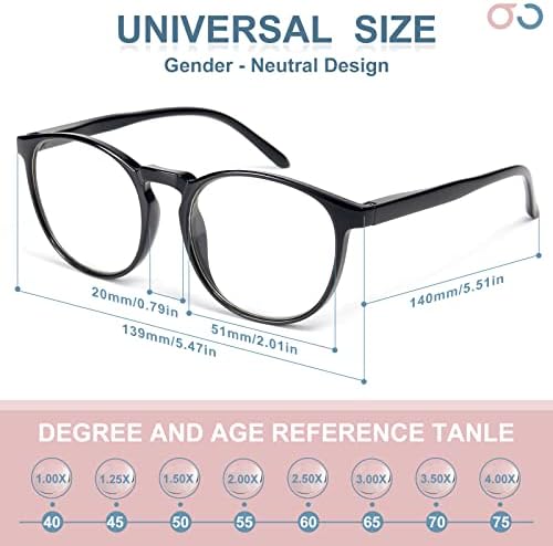 Giblogo стилски 6 пакувања очила за читање за жени - Читачи на компјутерски блокирачи на сина светлина - леснотија нејасна визија и суви очи