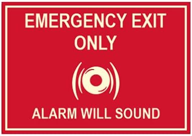 OSHA/ANSI фотолуминисцентни пожарникарски излез само алармот ќе звучи