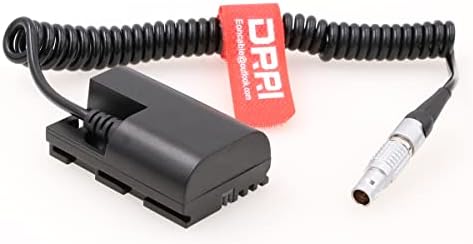 Drri Dummy Battery LP-E6 до 2 пински напојување кабел за канон 5D3 5D Mark II 7D 60D