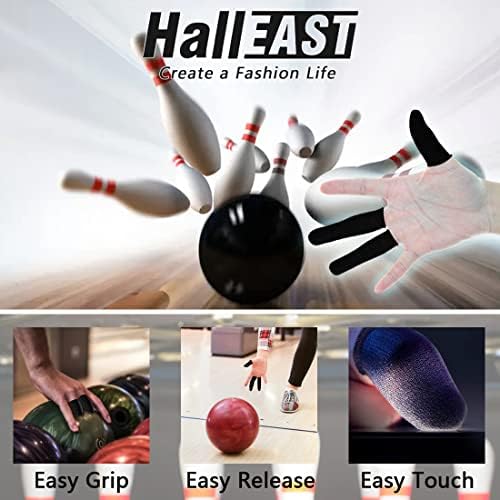 Halleast 30 парчиња ракави за прсти за куглање, ракави за куглање палецот, анти-пот-заликувачки заштитник за дишење Беспрекорна лесна анти-лизгачка