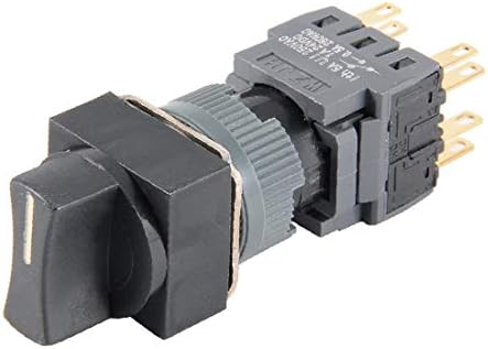 X-Ree AC 250V 5A DPDT 8P ON-OFF-OFN 1/0/2 3 Позиција Square Head Rotary Selector Switch (AC 220V за ОАЕ 5A DPDT 8P ON-OFF-OFN 1/0/2 SELETTORE