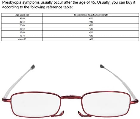 Постари Модерни Очила За Читање Преносни Презбиопични Очила За Преклопување Од Нерѓосувачки Челик, Лесни Очила За Очи Го Намалуваат Напрегањето На Очите Вклучени
