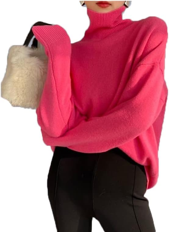 Есен зимски задебелен топол основен пуловер лабава кашмирска тешка џемпер жени обични едноставен скокач