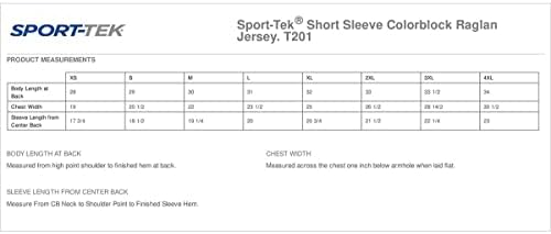 Sport Tek Краток ракав во боја на бојата Раглан Jerseyерси. T201