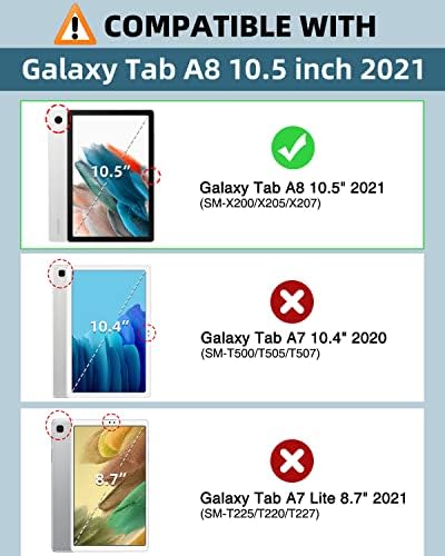 Случајот со тастатура Моко одговара на Samsung Galaxy Tab A8 10,5 инчи 2022, автоматско-буден капак со магнетски одвојлив безжичен Bluetooth