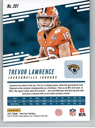 2021 Panini Prestige 201 Trevor Lawrence RC Rookie Jacksonville Jaguars NFL Football Trading Card