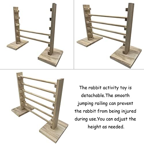 Хамиледии зајак скок бар природно дрво Активноста играчки поставени тренинзи за обука вежбаат прилагодливи игри со пречки за висина за зајаче чинчила