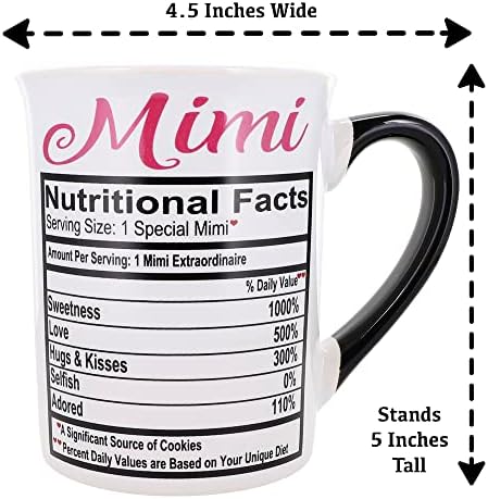 Cottage Creek Mimi Mug, 16oz. Голема керамичка кригла Мими кафе, подароци од Мими