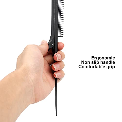Означување на чешел од клип, пластична ергономска опашка за чешел за професионална алатка за стилизирање на коса за коса салон