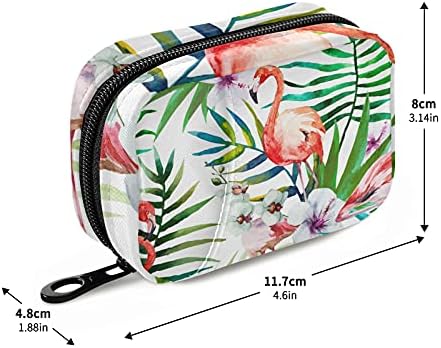 Фламинго палма остава пилула за торбички торбички кутии со кутија со патент преносни витамин додатоци медицина случај за спортско кампување патувања неделно дело