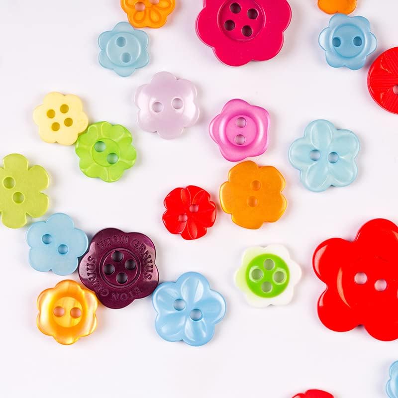 Акоак 1 шише рачно изработени детски копчиња за облека во боја