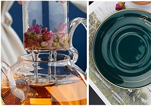 N/А англиски попладневен чај чај сет нордиски варен чај чај цвет чајник постави свеќа за греење керамички чај чај
