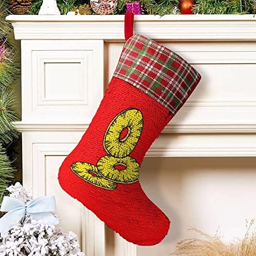 Цртани филмови за ананас, Божиќни празници за божиќни реверзибилни бои кои се менуваат магичен фонд за Божиќно дрво камин висечки чорапи
