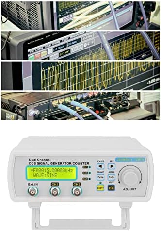 ДДД сигнален бројач на сигнал, DC5V 12MHz MHS5200A Двојна канал LCD дисплеј произволен мерач на фреквенција на функција на бранови, генератор на функција, FPGA MCU, програмабилна