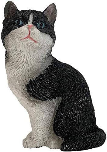 Sandicast SS30402 Tuxedo Tuxedo American Shorthair Cat Sculpture