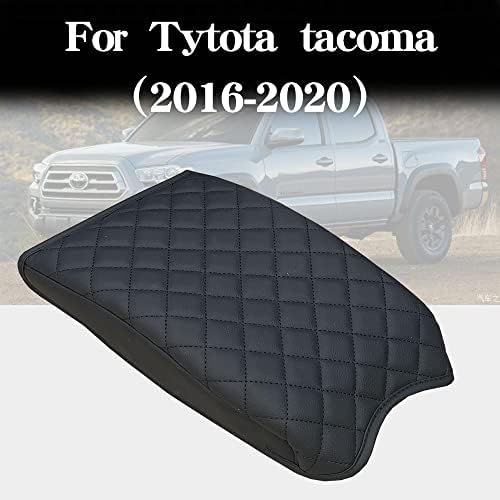 Централна конзола на насловната црна боја за Toyota Tacoma 2022 2021 2020 2019 2018 2017 додатоци на куќиштето за коцка против кожен заштитник на кожа -PU кожа Центар конзола заштитник