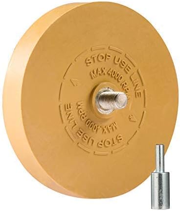 S SATC Decal Eraser Wheel Pin Pin Stripe Tripe Tool 1 Pack Leadesive Remover Wheel со подлога и адаптер за отстранување на графики за отстранување