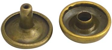 Wuuycoky бронзена двојна капаче за метални метални метални метални капаци и пост 8мм пакет од 100 комплети