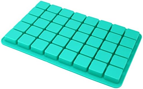 X-haibei Среден квадрат коцка мраз jello бонбони со чоколадо силиконски калап примерок сапун што прави 0,5oz, 1,2x1.2x0,6-инчи по ќелија