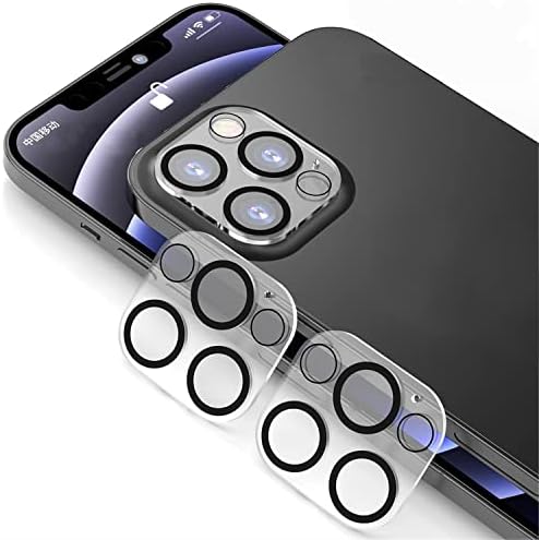 [2 Пакет] Заштитник На Објективот На Камерата за iPhone 13 Pro max 6.7 / iPhone 13 Pro 6.1 9H Калено Стакло Со Црн Круг