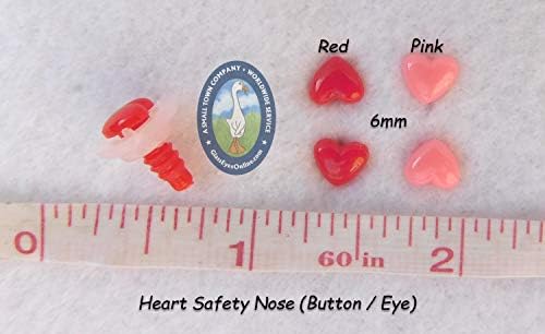 12 Безбедност на носот на формата на срцето Окото Теди мечка кукли за шиење капчиња за плетење амигуруми занаети