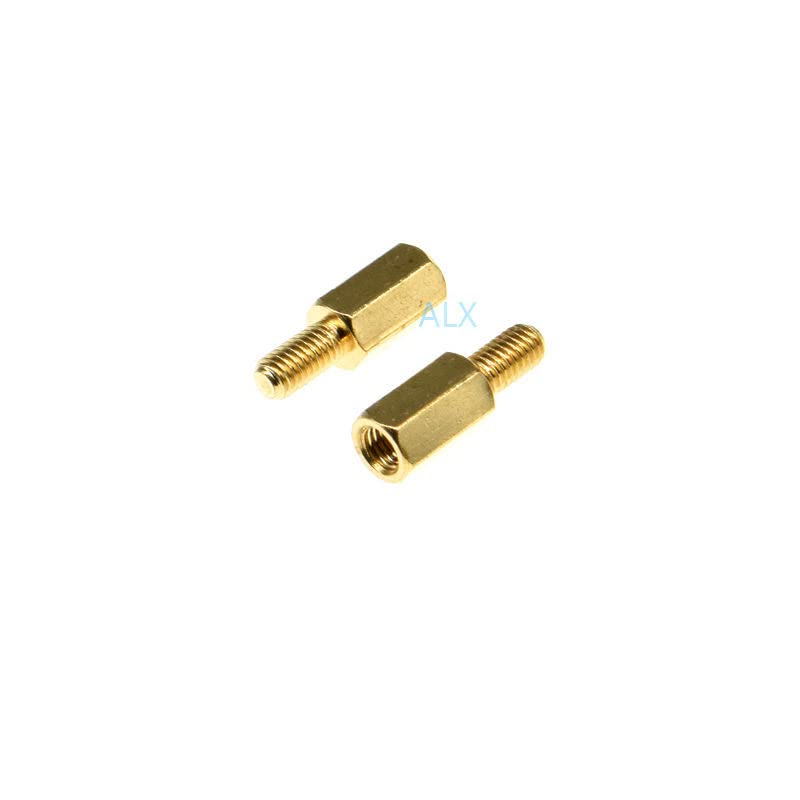 30pcs M3*8+6mm Hex Head Brass Brass Shaping завртки за навојна столб PCB STAYFOFT SPARER M3 8+6mm бакарна шестоаголна обетка