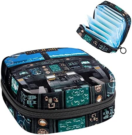 Санитарна торба за складирање на салфетки, торбичка за подлога, торбичка за подлога, мала торба за шминка, апстракција на авионите за внатрешни