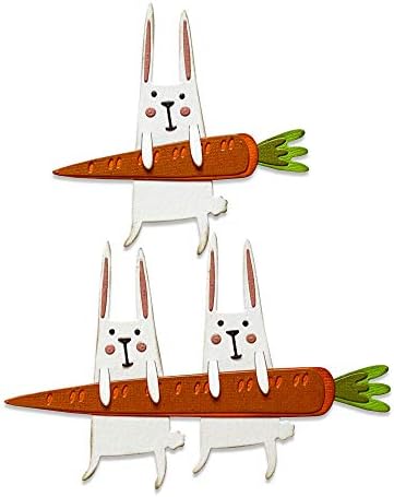 Sizzix Thinlits Die 665213 Carrot Bunny By Tim Holtz 11 пакет, повеќебојни
