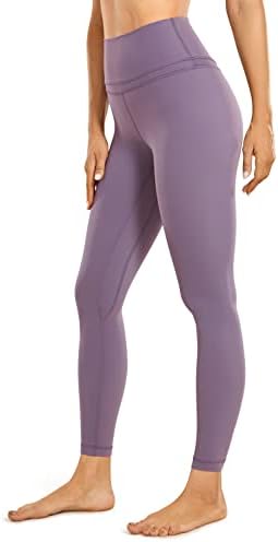 CRZ YOGA Women'sенски голо чувство на тренингот хеланки 25 инчи - 7/8 високи половини јога тесни панталони