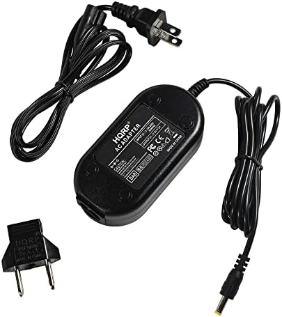 Адаптер за напојување со AC / напојување со HQRP компатибилен со Panasonic VSK0711 / VSK-0711, VSK0712 / VSK-0712 замена со адаптер за приклучок за кабел и EURO во САД