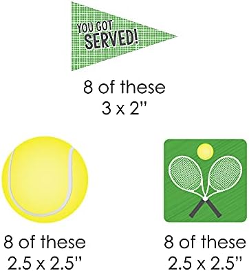 Голема точка на среќа што ја сервиравте - Тенис - DIY облик на бебешки туш или тениски топка за роденденски забави - 24 брои