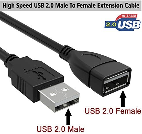 SaiTech ИТ 4 Пакет Прилагодлив ФЛЕКСИБИЛЕН USB 2.0 Машки До Женски Приклучок За Продолжување / Приклучок Адаптер Кабел-Светови Најкраток USB